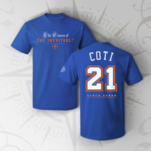 Load image into Gallery viewer, The Course of the Inevitable Orange &amp; Blue T-Shirt
